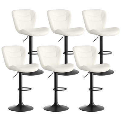 Adjustable Height Counter Stool with Metal Frame