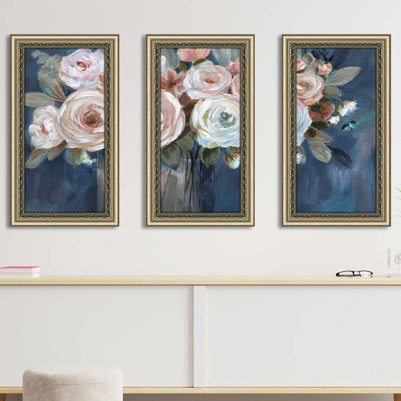 «Midnight Mood» par Nan - cadre photo 3 pièces, reproduction d'art, H 27,5 po x l 46,5 po x P 0,75 po
