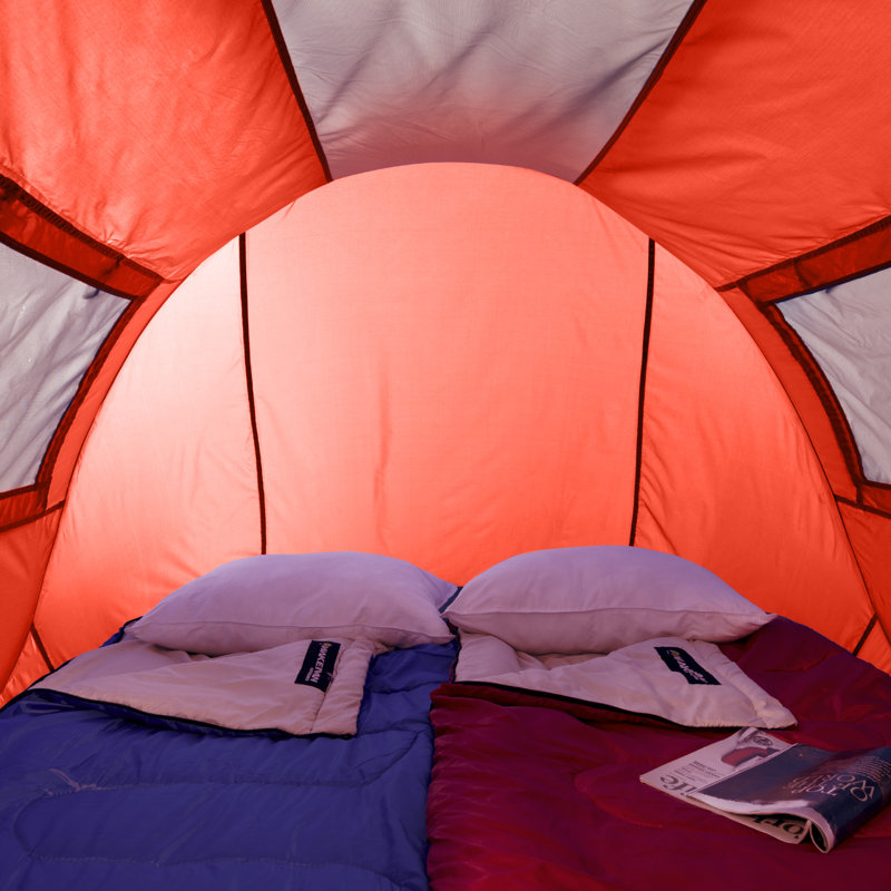 Wakeman Outdoors Pop Up Tent - Water-Resistant Tent for Camping, Hiking, or Beach Use, Red
