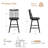 18.1" W Swivel Solid Wood Counter Stool (Set of 4)