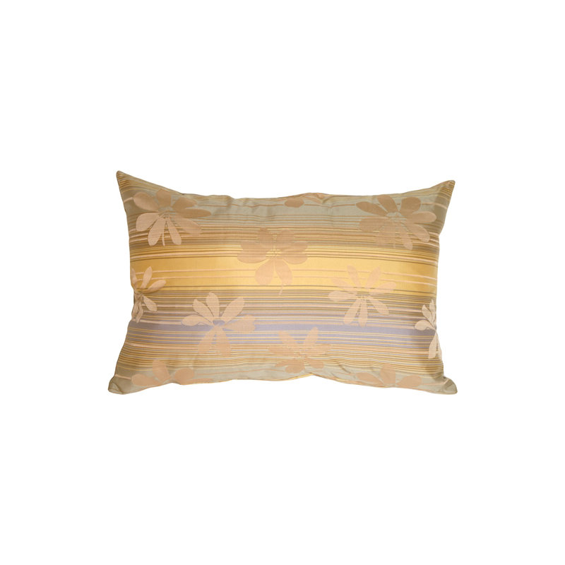 'Oppenheim Floral on Stripes Lumbar Pillow