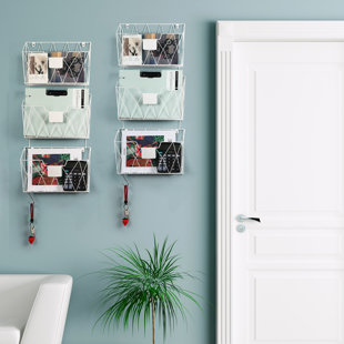 Classeur mural pour bureau avec crochets, ensemble de 6 (Ensemble de 6)