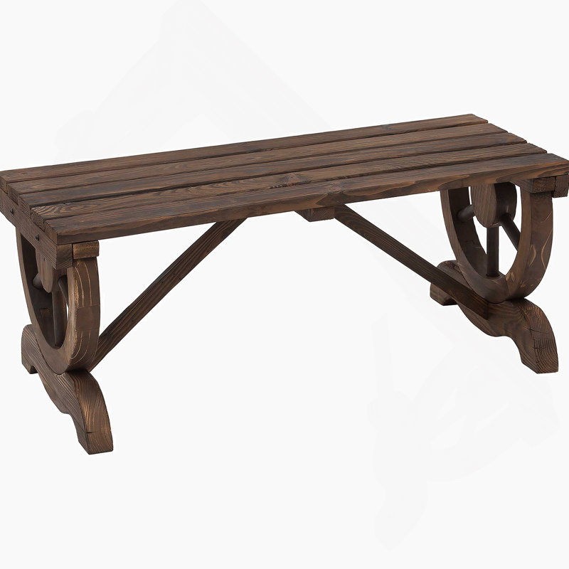 Banc de jardin en bois pour 2 personnes Outsunny