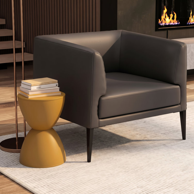 Tabouret d'extérieur Sallie jaune moutarde, Yellow