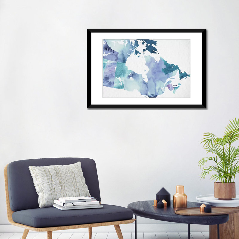 «Ikat», reproduction sur toile, Papier d'art encadré noir, Blanc, H 24 po x l 32 po x P 1 po