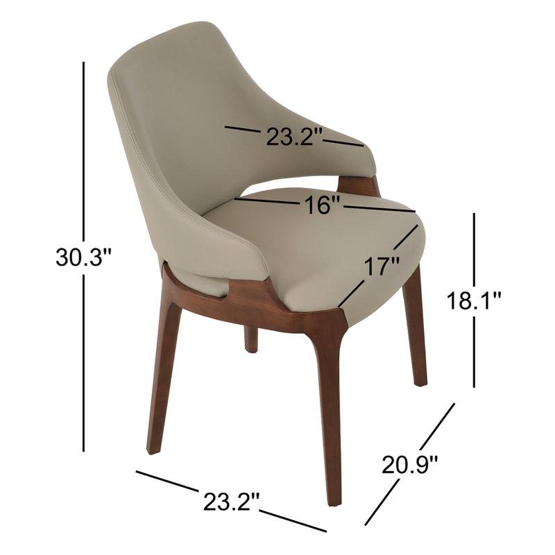 Plattner Wood Arm Chair in Bone
