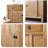 Modern Burlywood Solid Wood Sideboard