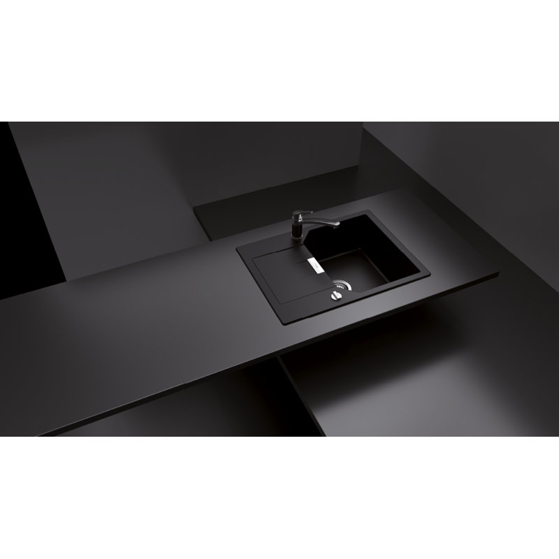 Schock Single Bowl Inset Kitchen Sink, Nero
