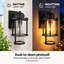 Lanterne murale d'extérieur avec capteur de lumière Dusk to Dawn, lumière de porche extérieure imperméable IPX5 avec douille E26, applique murale noire moderne pour entrée, garage, patio