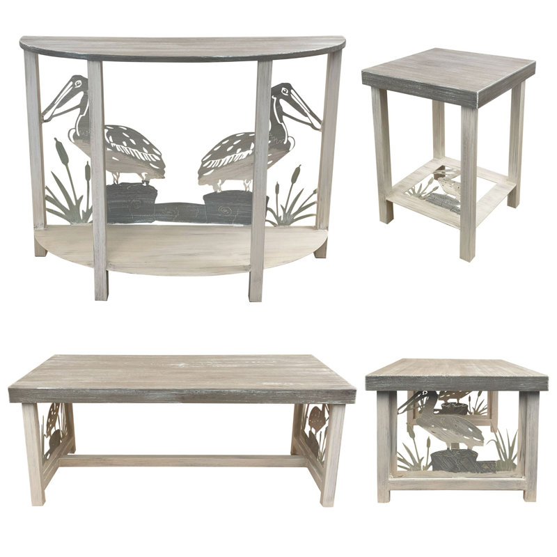Ensemble de table de bureau 1 table de canapé arrondie, 1 table basse rectangulaire, 2 tables de bout carrées en fer
