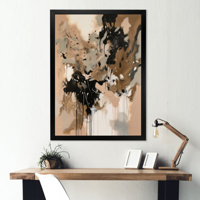 «Brown Colorful Symmetry I - Abstract», impressions d'art mural
