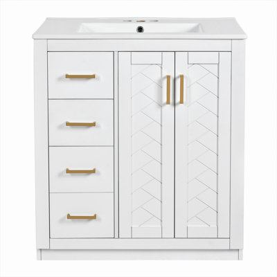 Meuble-lavabo 30 po avec lavabo en céramique