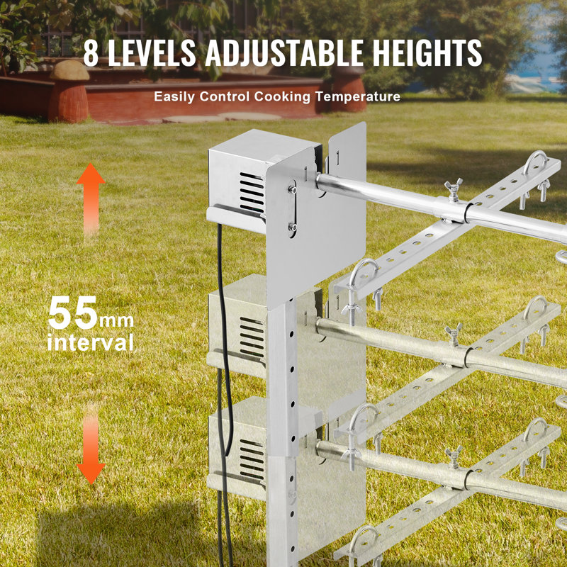 Ensemble de gril de 56 po pour barbecue en acier inoxydable de 56 po