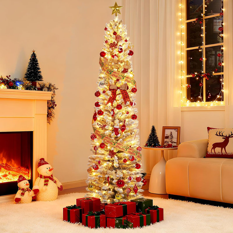 Arbre de Noël enneigé 9 pi