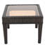 Table d'appoint d'extérieur - Conçue pour résister aux conditions 20 po x l 20 po x 15,37 po avec plateau en verre-1651333514
