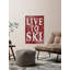 Live to ski-impression d’art textuel sur bois-26009269