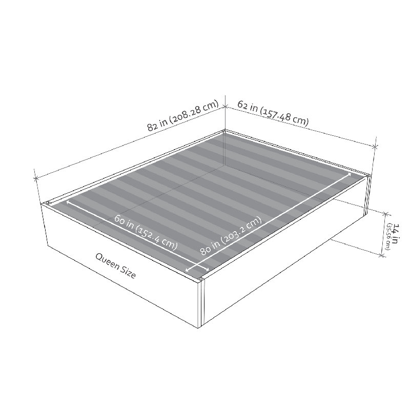 Rhem Upholstered Bed, 135 x 190 cm, Grey