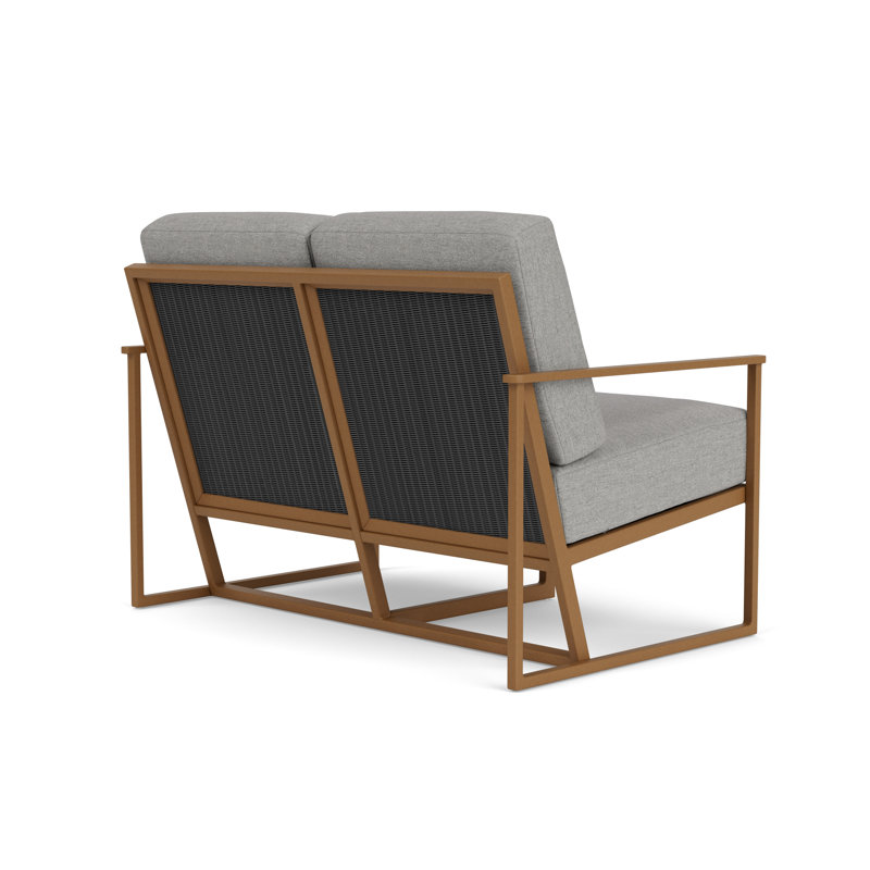 Summit Outdoor 2 - Seat Loveseat, Pewter, Demo Stone, Hickory