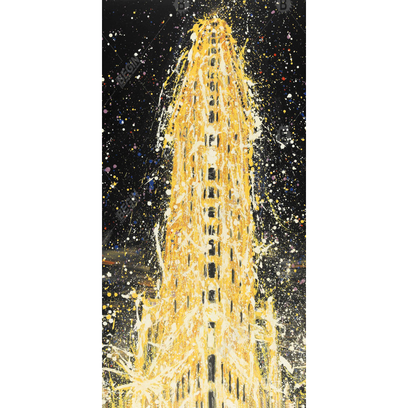 Abstract flatiron building - 15.75"x31.50" Desk mat