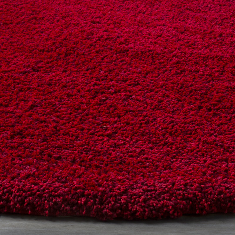 Vandoren Santa Monica Shag Performance Solid Color Rug, Round 6'7"