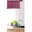 Cantonnière Ambesonne Roses, paquet de 2 fleurs abstraites, prune magenta foncé
