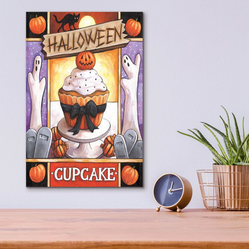 «Halloween Cupcake» par Cathy Horvath, H 16 po x l 12 po x P 0,13 po