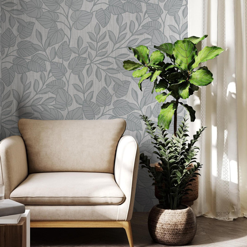 Superfresco Linden Leaf Trail Duck Egg Wallpaper, Blue