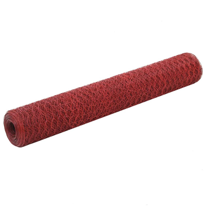 Rohoman 99.9998cm H x 984.3cm W Red Metal Wire/Mesh Fence