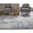 Abstract Machine Woven Rectangle 4' x 6' Polyester Area Rug in Blue/White-1969949500