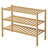 3 Tier Bamboo Shoe Rack For Closet Free Standing Wood Shoe Shelf Storage Organizer(Natural)-442337048