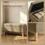 Banc multifonctionnel avec repose-pieds et couvercle rabattable | Repose-pieds polyvalent, banc à chaussures et siège de bout de lit | Solution de rangement peu encombrante pour le salon, la chambre à coucher et le vestibule-131639824