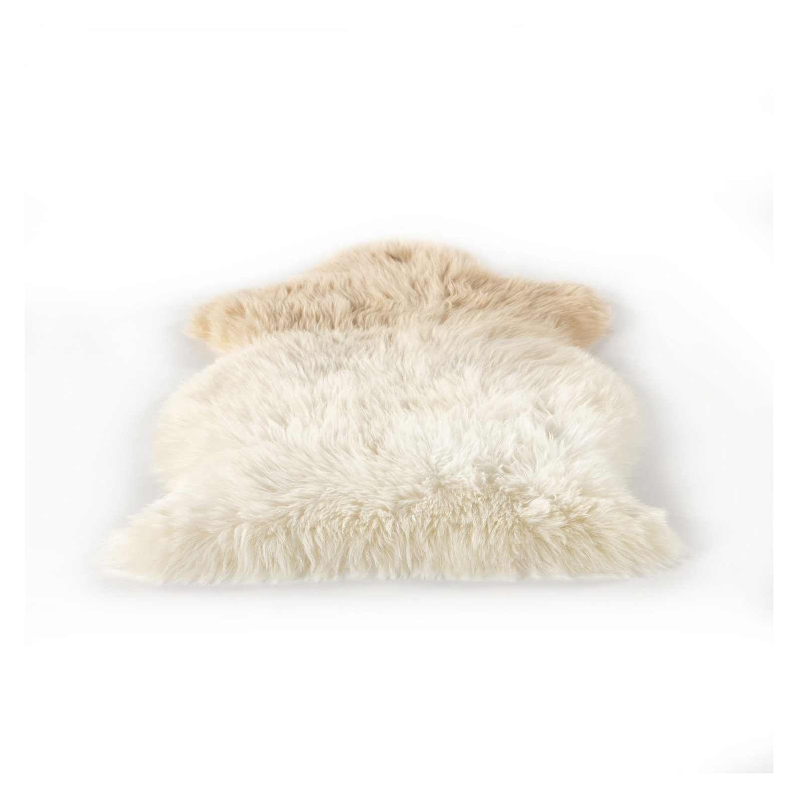 Stacey Shearling Standard Throw Blanket, Beige Ombre