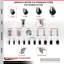 Jeu de 4 roulettes extensibles en caoutchouc souple-92142460