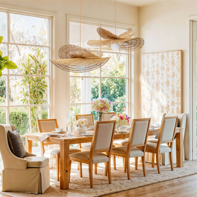 Luminaire suspendu en rotin Whisper Leaf