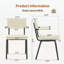 Ensemble de 2 chaises de salle à manger rembourrées avec pieds en métal-857306531