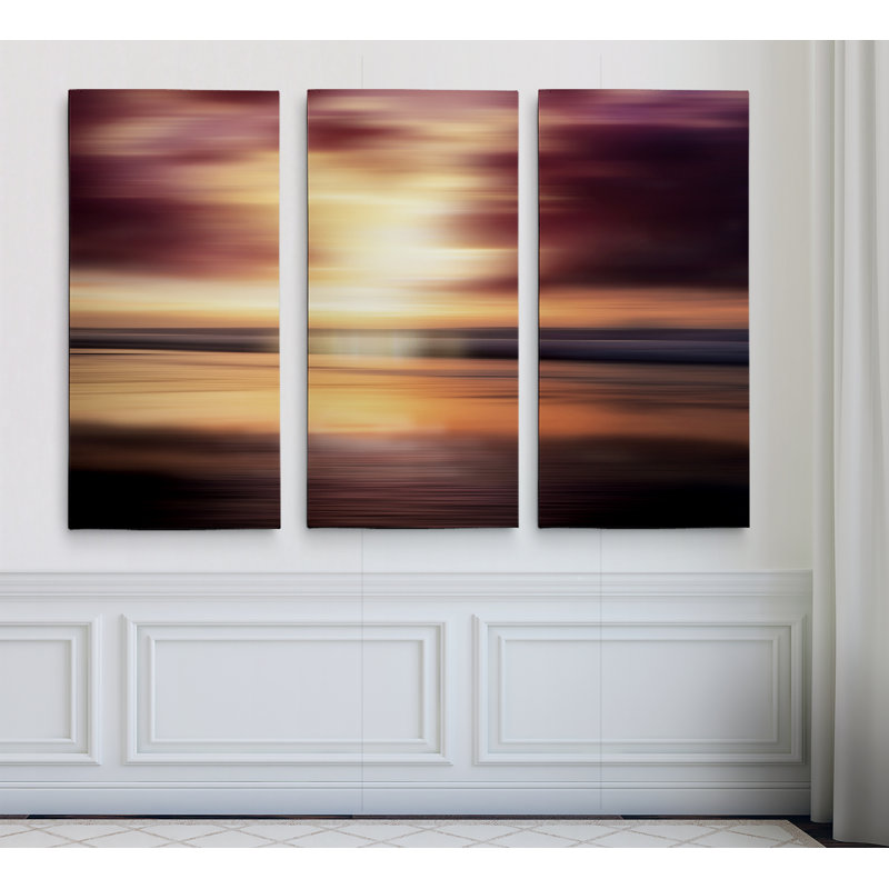 " Evening Light " 3 - Pieces, 32" H x 64" W x 1.5" D