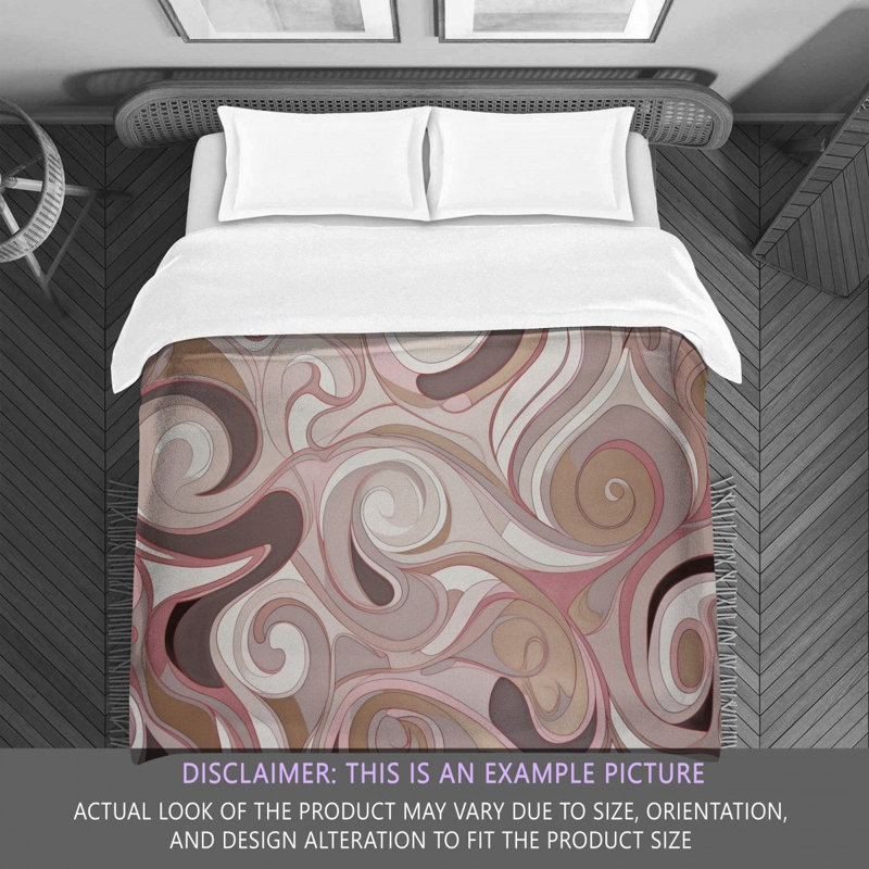 Funky Bedding, Twin Comforter, Pink/Purple Abstract