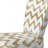 Gold Zigzag Chevron - Velvet Upholstered Patterned Accent Side Chair