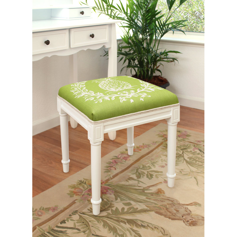 Tabouret de meuble-lavabo en bois massif Huntwood, Chartreuse
