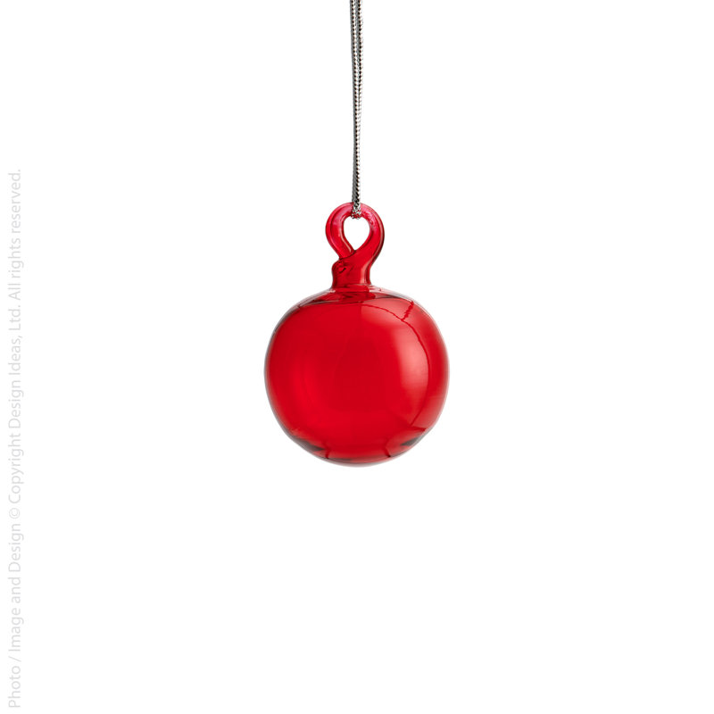 Ornement Moroah - 3 en rouge, H 2,01 po x l 2,01 po x P 2,01 po