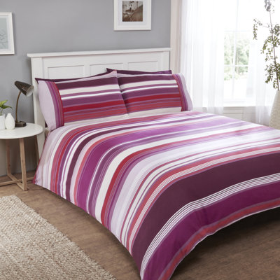 Pasqualino Cotton Blend Striped Bedding with Pillowcases Included