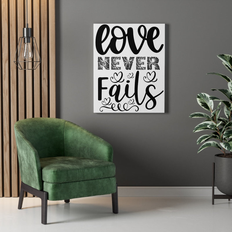 Love Never Fails - Wrapped Canvas Print, 76cm H x 61cm W