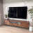 Elegant wooden TV cabinet, sleek drawers.