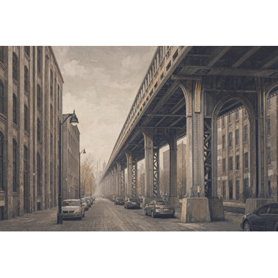 Papier peint surélevé chemin de fer urbain