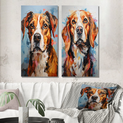 Beagle Bliss - Dog Canvas Wall Art Set Of 2