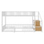Lit superposé moderne, escalier de rangement intégré pour plus d'espace-129754188