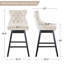 Tabourets pivotants à hauteur de comptoir avec dossier, chaises d'îlot de cuisine rembourrées, structure en bois massif avec garniture cloutée, ensemble de 4-89112578-89112581