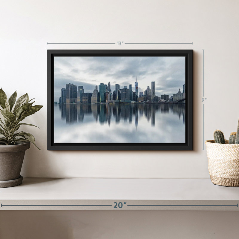 Impression sur toile New York Skyline Reflection, H 9 po x l 13 po