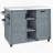 78.3" Outdoor Kitchen Island With Foldable Grill Table, Wooden Outdoor Grill Cart With Trash Can Storage & Stainless Steel Top, Outdoor Bar Cart, Pizza Oven Table For Lawn & Garden, Grey Blue-1781734037