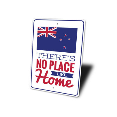 Plaque en aluminium New Zealand Home